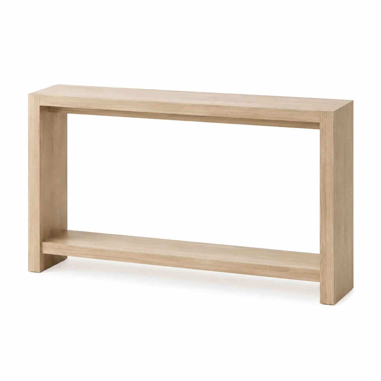 Konsola prostokątna z drewna w kolorze dąb 120x30x80 cm