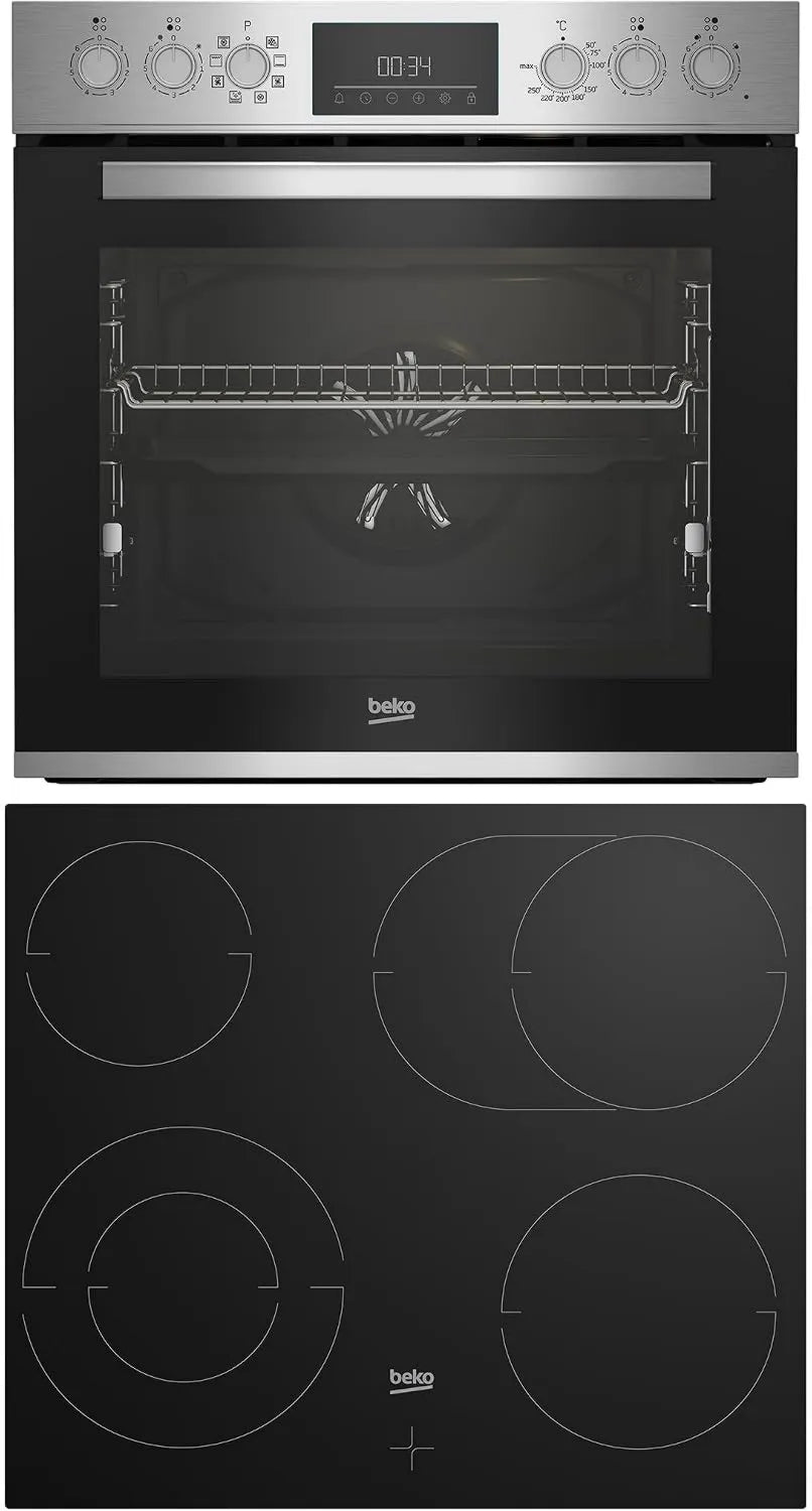 Beko płyta grzewcza, BBUM12328X Płyta ze szkła ceramicznego, giętkie, ze stali nierdzewnej, elektryczny stół do gotowania
