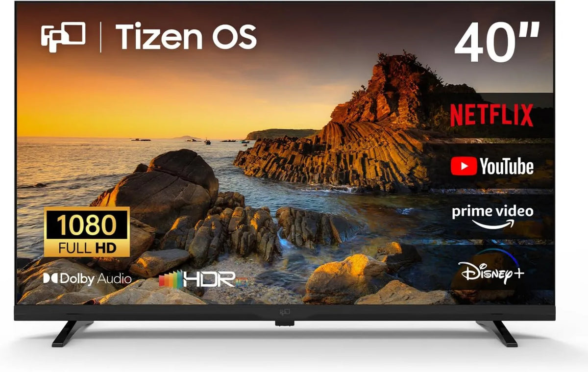 FPD, Inteligentny telewizor 1080p, 40 cali, TV, HDR, Tizen OS, Dźwięk Dolby, HDMI, Full HD, Dolby Audio, 102 cm, 350 + darmowe kanały TV, Miracast, Zamówienie