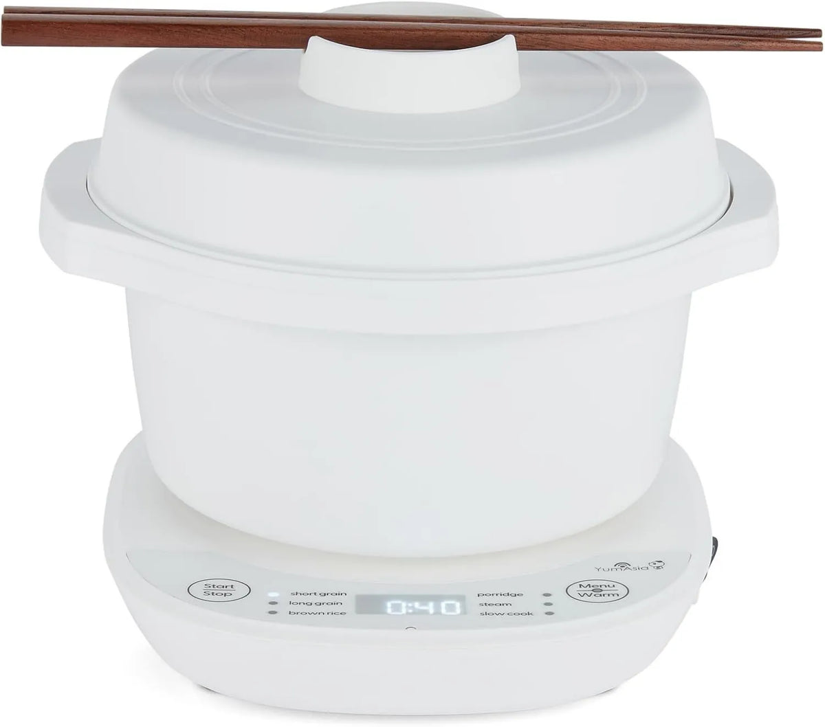 Yum Asia ryżowar, Ninja 220- 240 V kuchenka, elektryczna kuchenka wielofunkcyjna, elektryczna kuchenka ryżowa, 0, 18 l, 3 programów, 240 V, biały 220-240 V