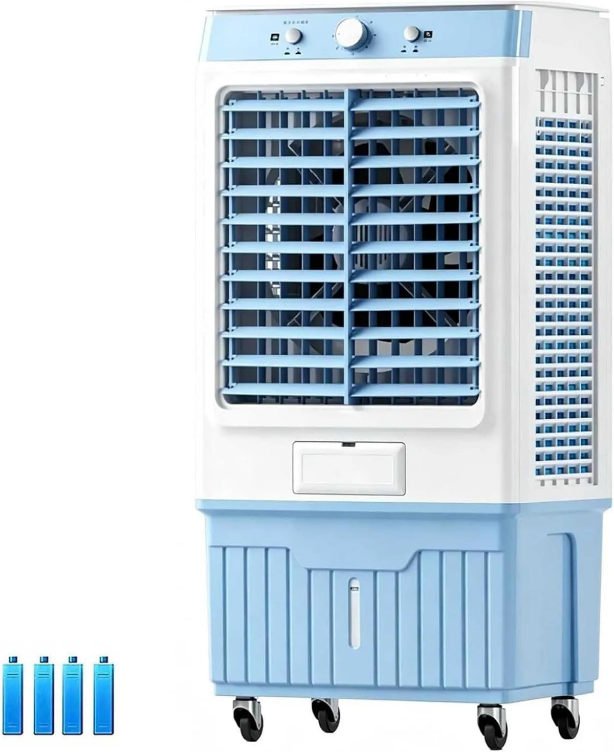 LLNWDNB, Klimatyzator, 60 l, 150 W, przenośne, przemysłowe, 3 prędkości, oscylacja, chłodziarka powietrza Odparowanie 60 l 150 W 14500 CFM Klimatyzator