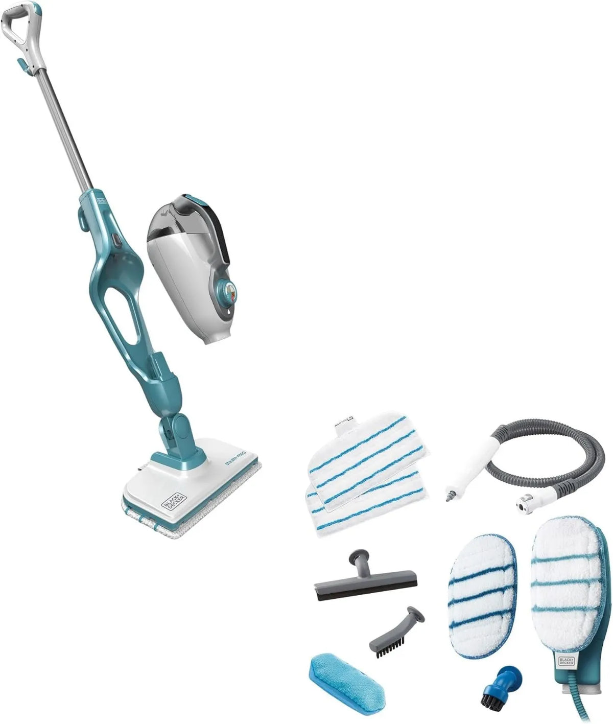 BLACK+DECKER, czarny+DECKER czarny+DECKER czarny+DECKER czarny+DECKER Czarny + Decker FSMH1351SM- QS Czyszczarka, 1, 3 kW, para, czarny FSMH1351SM-QS