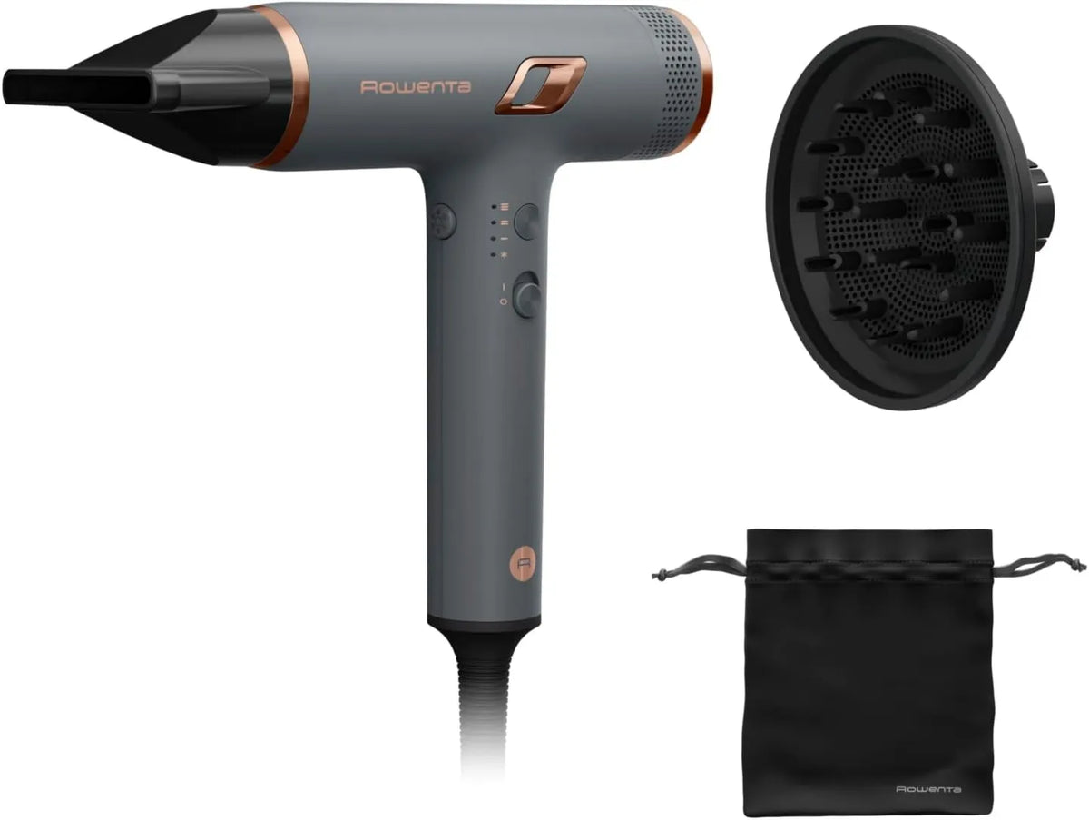 Rowenta suszarka do włosów, HY8120F0 Silnik, 1700 W, szary, ultra, Maestria Nano