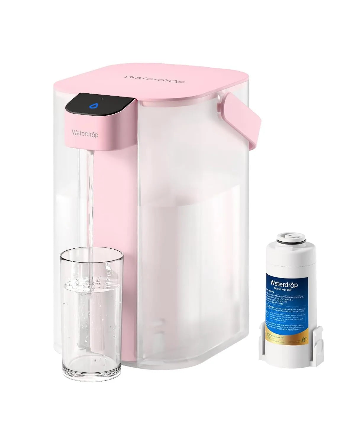 Waterdrop, ED01P Instant elektryczny Carafe, NSF Certified, 3 miesiące