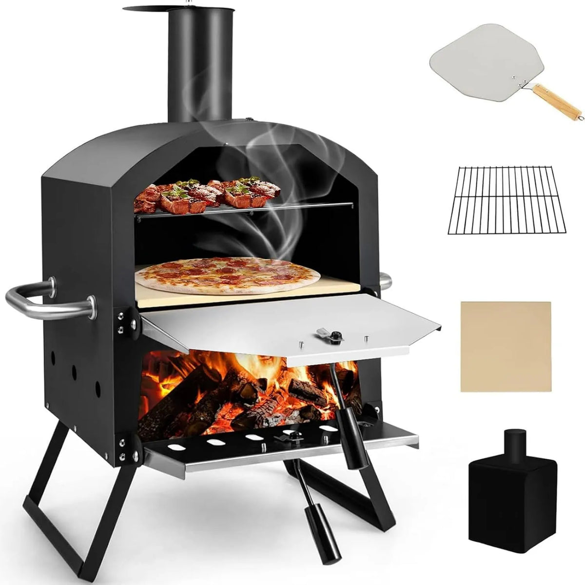 Generic, Elektryczny mini piekarnik do pizzy, na zewnątrz, IP65, grill, pizza stone, pizza gotowania, grill ogrodowy