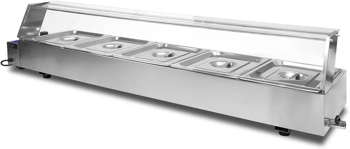 KuKoo, GN 1, Marie elektryczny Bath do użytku profesjonalnego 5 / 2 Stal nierdzewna Trays