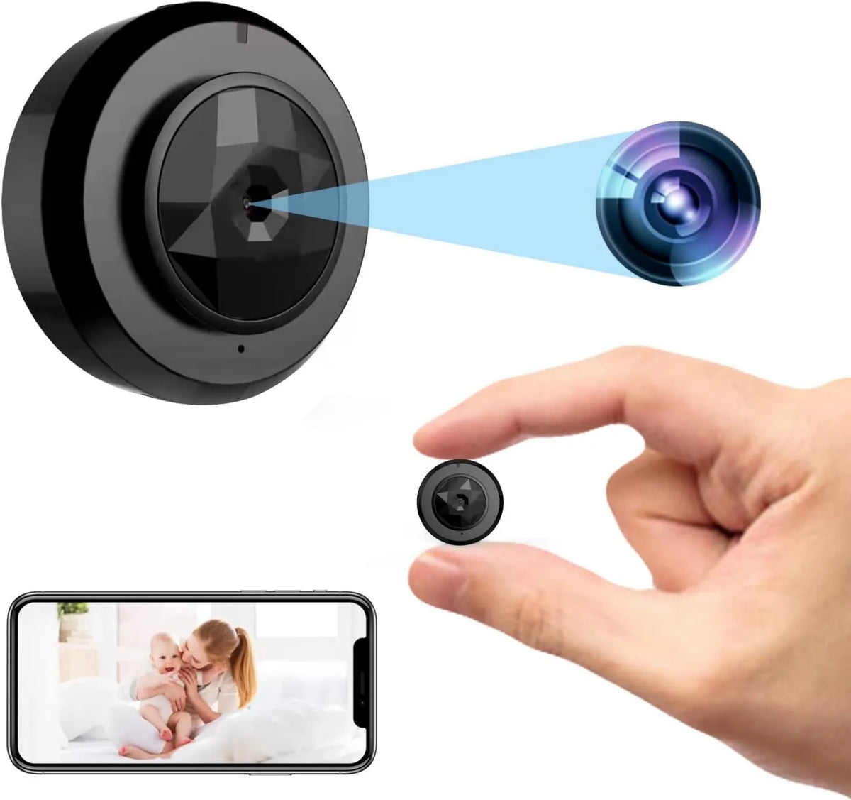 Somishy, 1080p kamera, telefon komórkowy, WiFi, aplikacja, bezprzewodowy