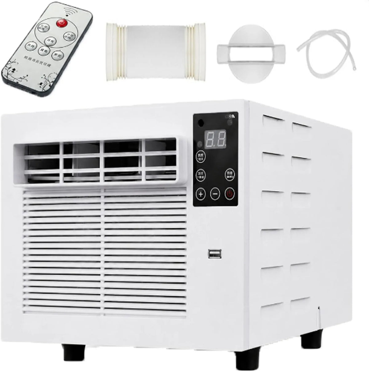 smafoseedding klimatyzator przenośny, AC + 0.9M Klimatyzator, 280 W, przenośny, zegar, cichy, 1876 Btu, SUV I karawana, Zdalny zegar AC + 0.9M, mobilny klimatyzator dla namiotu i