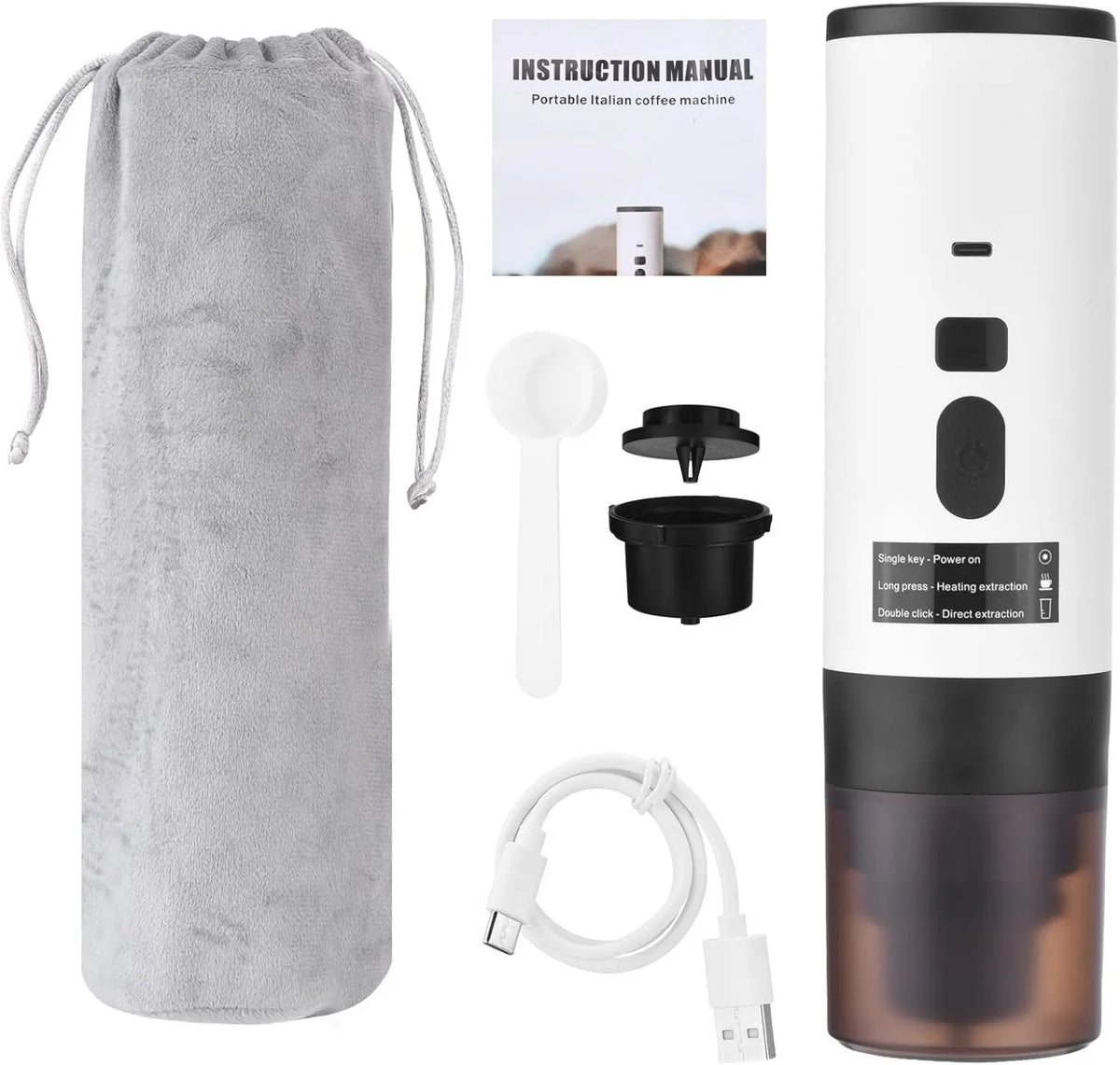 Alomejor automatyczny ekspres do kawy, Elektryczny grzejnik, Compact przenośny Coffee maszyna, kemping, Office i kemping