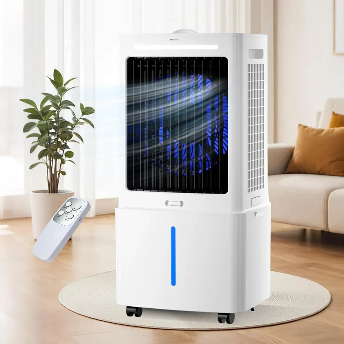 MESCXTY klimatyzator przenośny, nawilżacz, chłodnica, 25 l, zegar, oscylacja