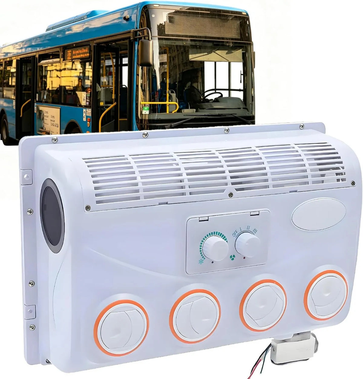 DNEPEI, Klimatyzator, 12 V, kemping, 2 strefy temperaturowe, 32 promienie rurowe, 390 CFM chłodzenie, Nadaje się do samochodów kempingowych, 28, 000 h