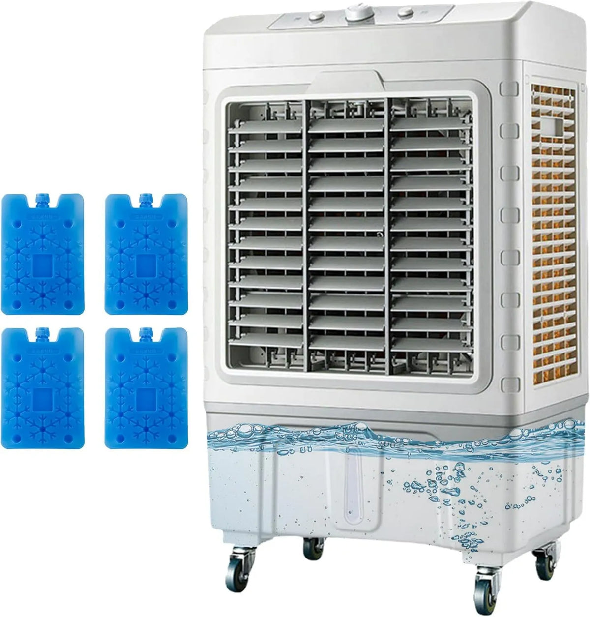 GTHTUHFD, Odświeżacz powietrza, 55 l, przenośny, zewnętrzny, 3 prędkości, oscylacja w 120 °, duży zbiornik, profesjonalny, objętość powietrza 20 000