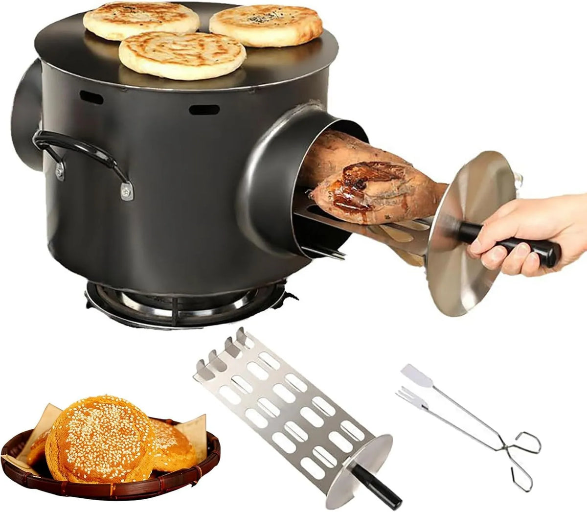 QUTBAG, Piec elektryczny, przenośny, grill, kemping, stal nierdzewna, Grill gazowy, Pikniki, Ogród, Plaża B