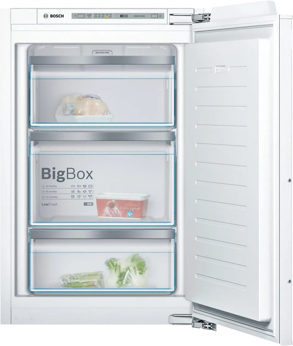Bosch zamrażarka, 6 Series Integrated 104 kWh, rok 95 LowFrost BigBox Integrated 88 x 56 GIV21ADD0