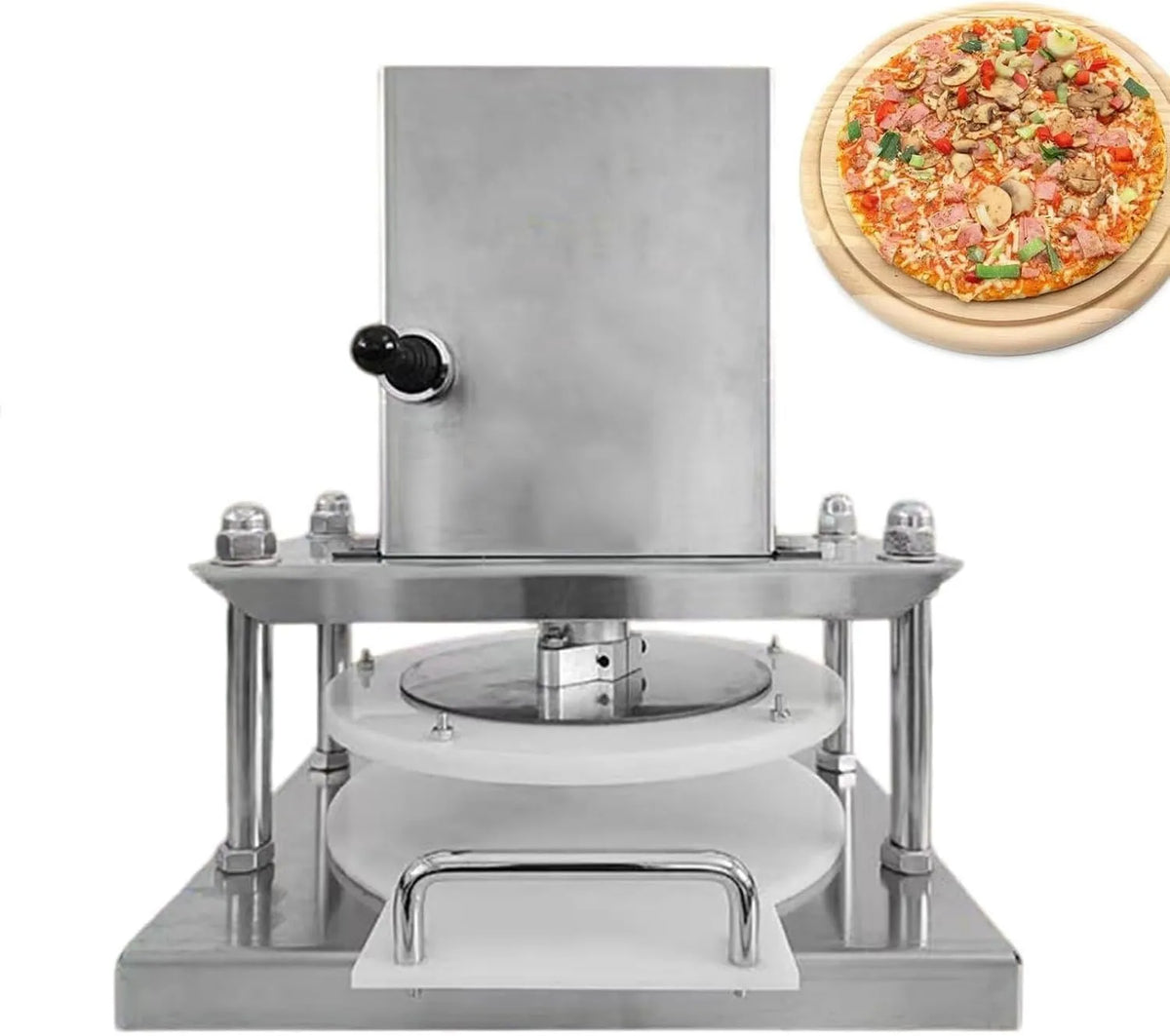 TDSYOCG maszynka do makaronu, 22 / 25 / 30 cm Roller do Idealnej Pizza Base, Makaron, do Pizza Dawna Automatyczna Pro INOX elektryczny, Cake 22/25/30 cm