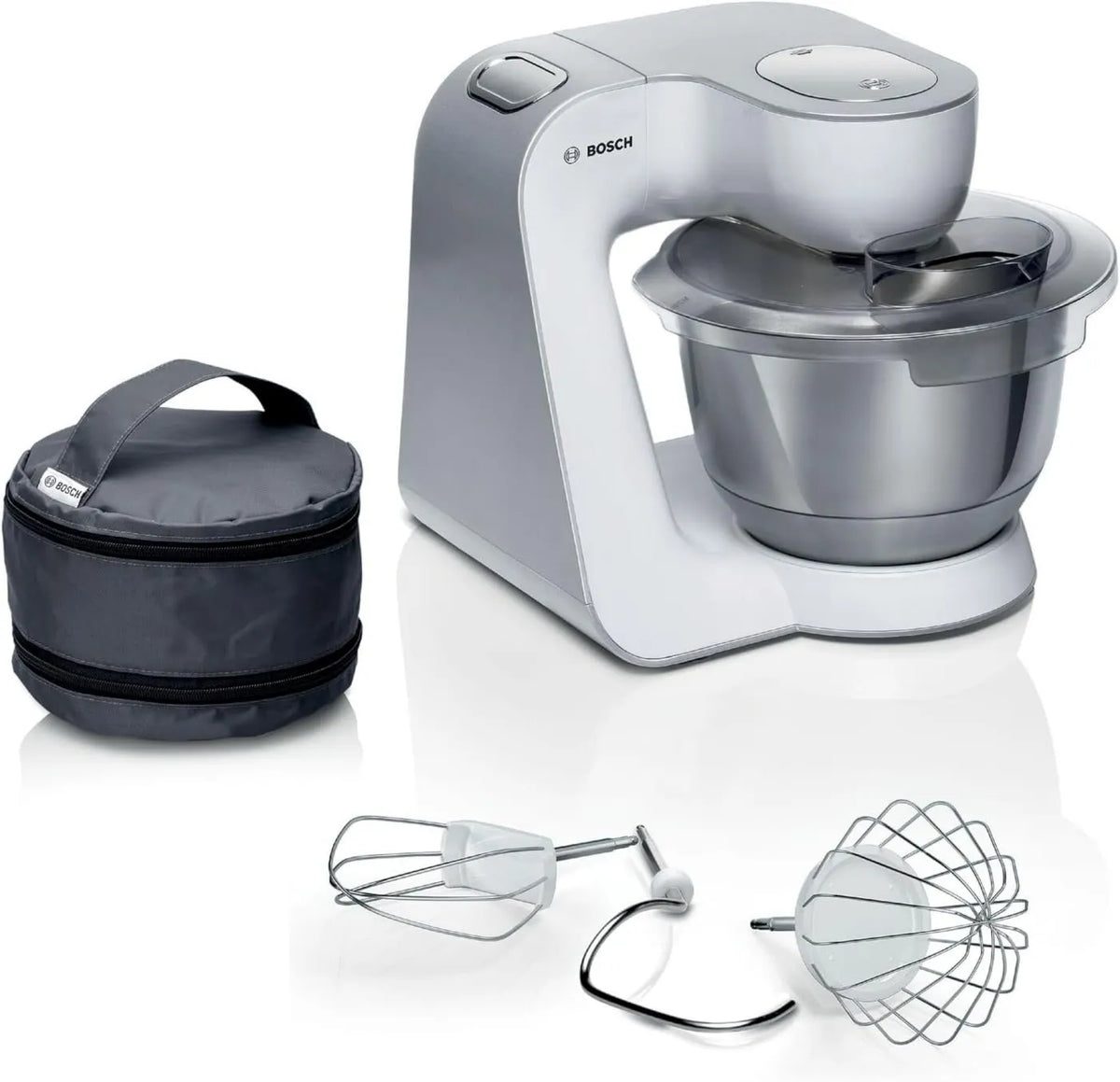 Bosch MUM58200 robot kuchenny, 1000 W, 3,9 l, 2,7 kg, Robot kuchenny Serie 4, trzepaczka do mieszania i ubijania ze stali nierdzewnej