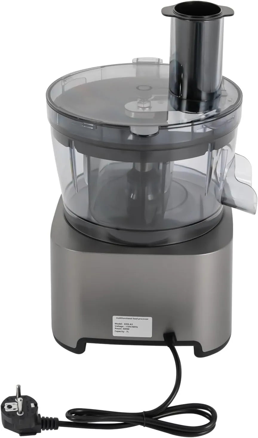 Robot kuchenny, 600 W, Elektryczny robot kuchenny 3 w 1, krajalnica do owoców, maszyna do krojenia warzyw w kostkę, z 2 ostrzami kratowymi