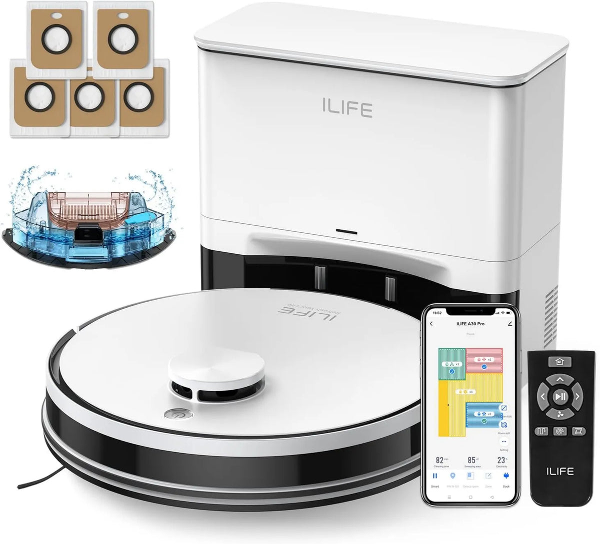 iLife robot sprzątający, Odkurzacz, A30, aplikacja / Alexa / telecommand, automatyczne rozładowanie 60 dni