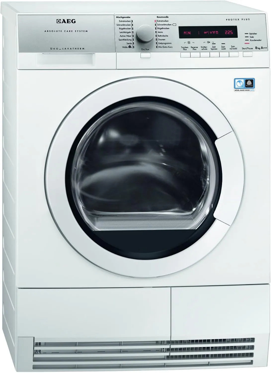 AEG suszarka z pompą ciepła, T77684EIH - Efektywność energetyczna A + + + - 177 kWh, 8 kg, biały, 177 kWh, rok
