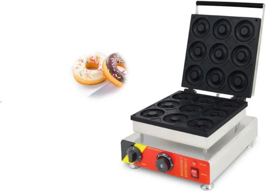 TXMACHINE, Maszyna do pączków, 50 Hz, 9 druków, 220 V, zegar, 3, 54 cala