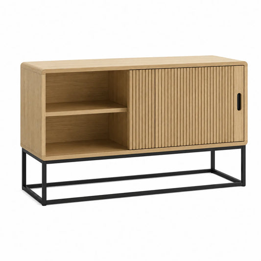 Szafka RTV drewniana dąb 120x40x80 cm