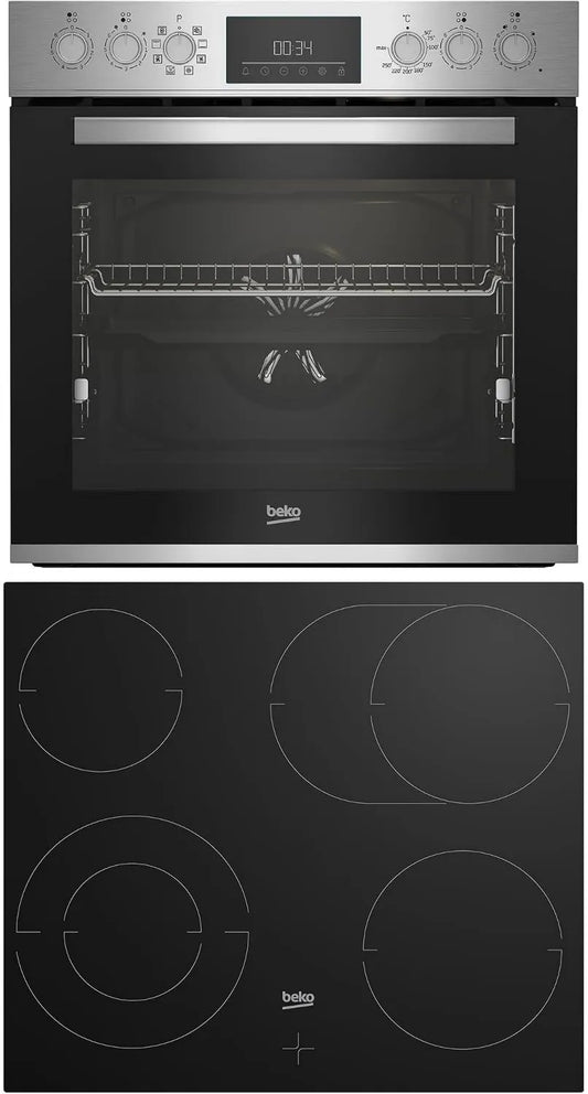 Beko płyta grzewcza, BBUM12328X Płyta ze szkła ceramicznego, giętkie, ze stali nierdzewnej, elektryczny stół do gotowania