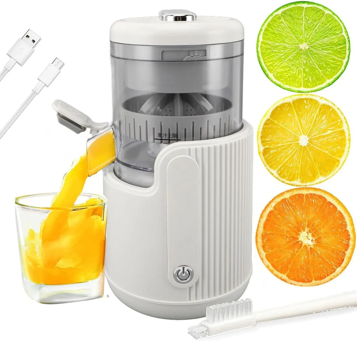 VBESTLIFE, Szczotka, Przenośne, USB, Pomarańczowy, Elektryczne Citrus Prasa Rechargeable