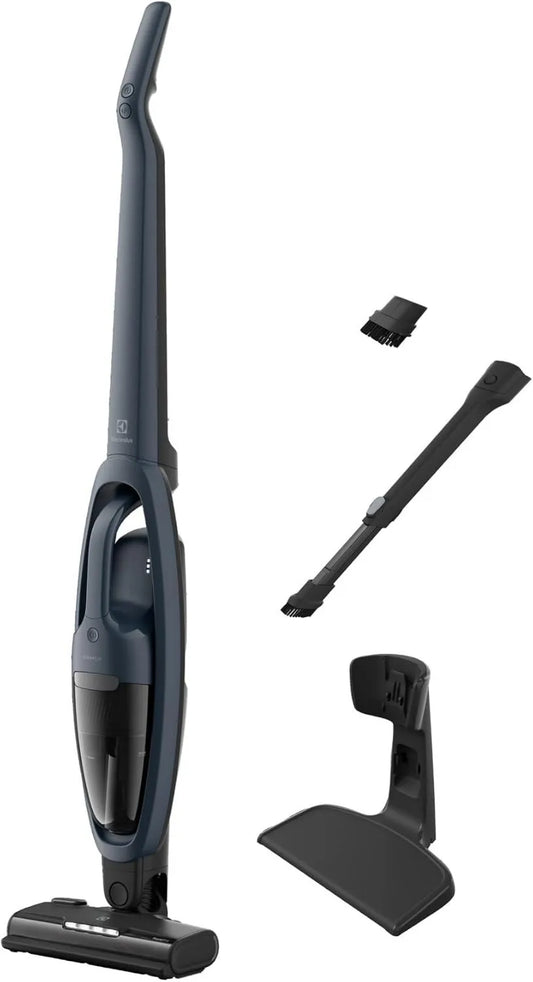 Electrolux odkurzacz pionowy, ES52CB21 DB Odkurzacz, niebieski, do 50 Min autonomii, 58% tworzyw sztucznych Recyklid, 500 Czysty