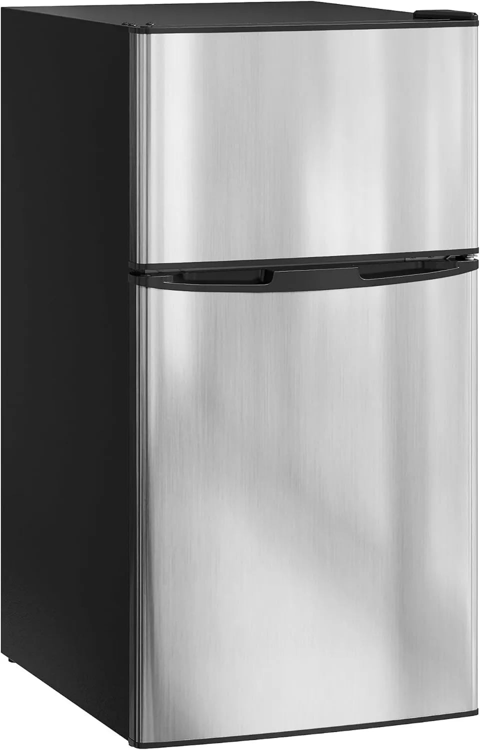 HOMCOM minilodówka, Zamrażarka, 88 l, 25 l + 63 l, termostaty regulowane, cichy, wyjmowany, czarny, 2 odwracalne drzwi czarne