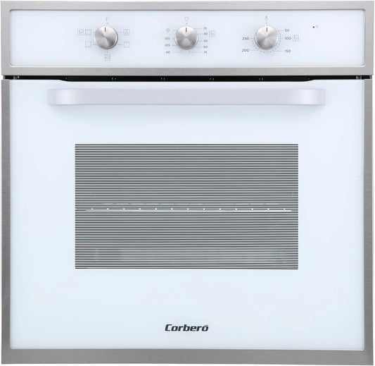 CCHM603W piekarnik elektryczny, 2100 W, Biały kryształ Profil Inox, Światło wewnętrzne, Czyszczenie hydrolizy, Podwójne szklane drzwi