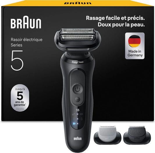 Braun, Series 5 52-N1650SI Golarka, czarna, Czarna Golarka męska Elektryczna