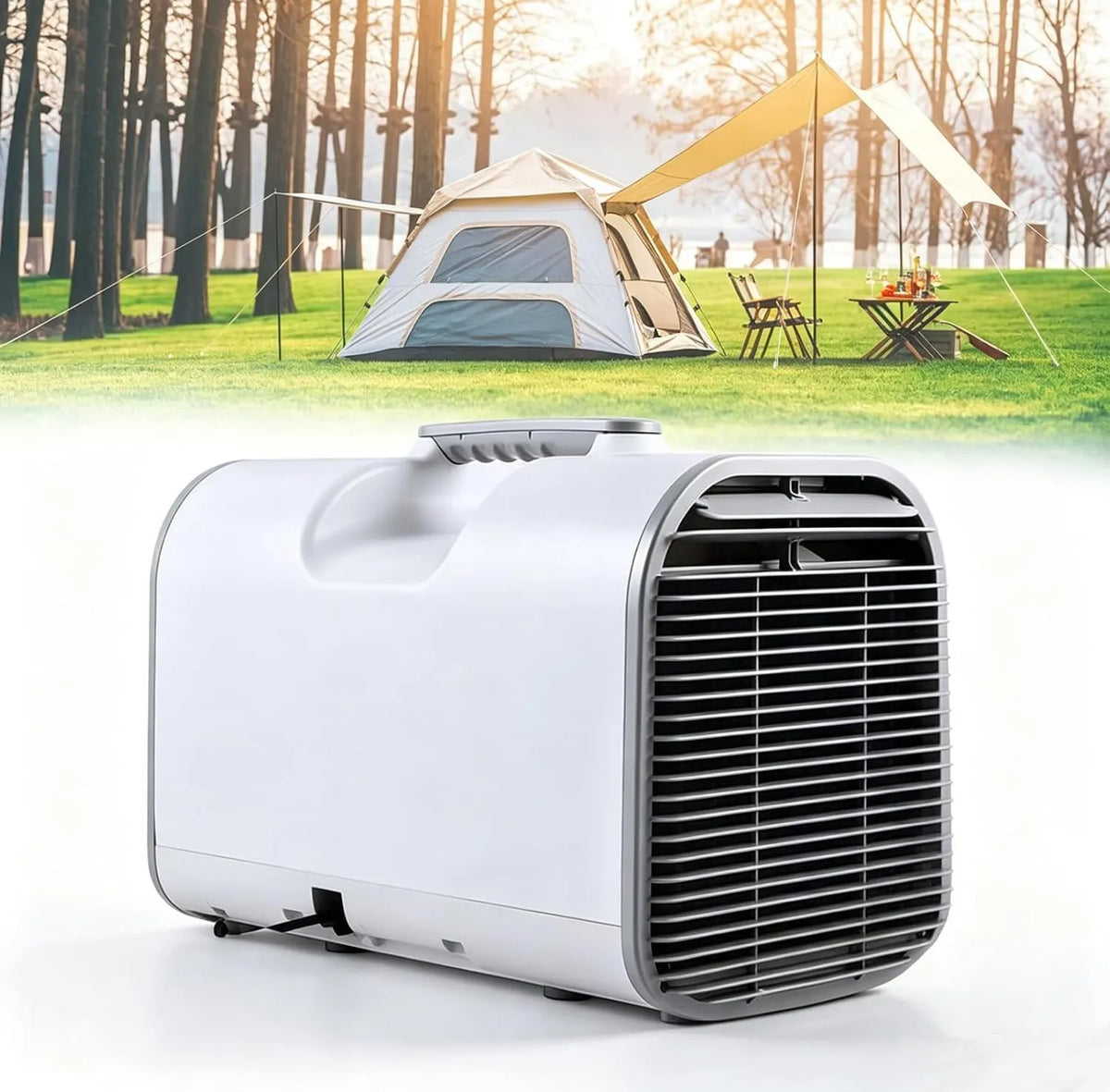 GZGHRZQS klimatyzator przenośny, Klimatyzator, Inwerter, tłumik, kemping, do SUV, 4-en-1 Chłodzenie, Pojazd terenowy, Ogrzewanie, Odnawianie, Wentylacja