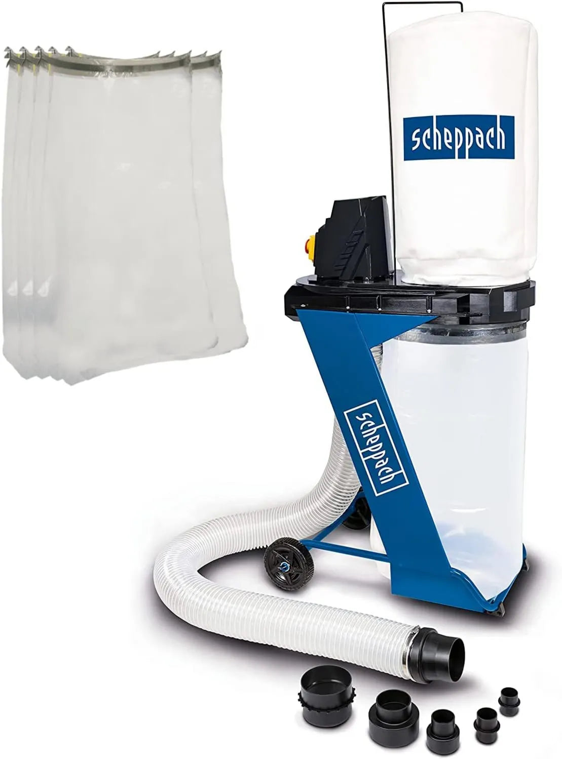 Scheppach, DC500 1150m3 / h Odkurzacz, 75 l, 550 W, 1150 m3 / h, długość rury 2000 mm, Rurka ssąca Ø 100 mm 1150m3/h