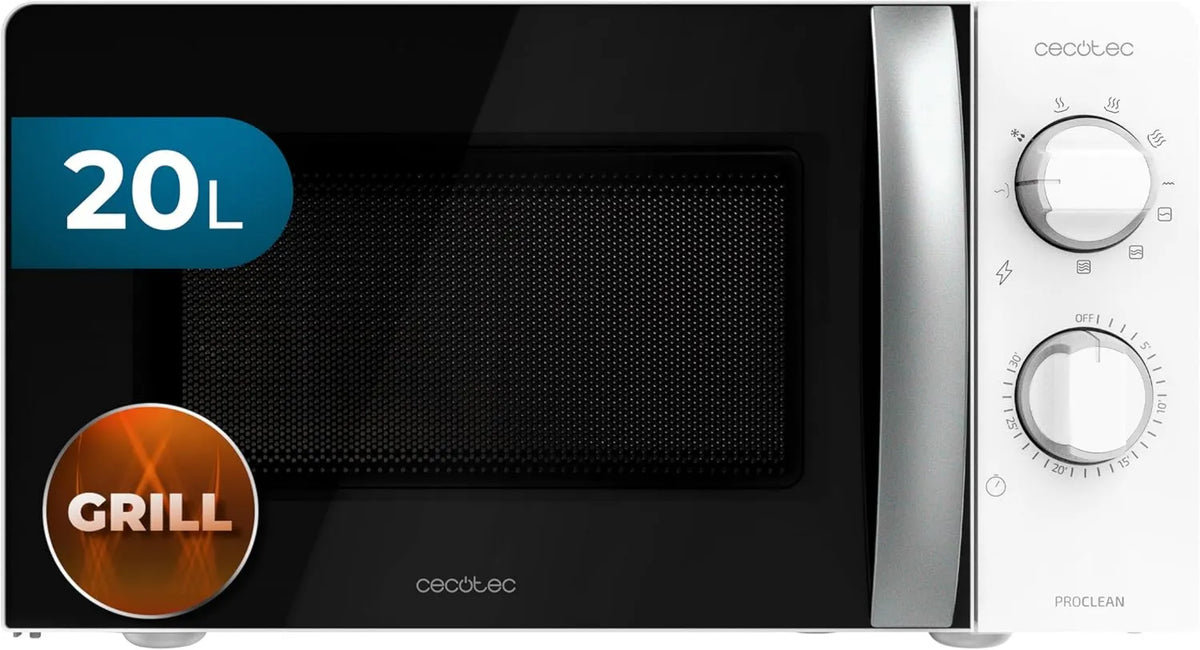 Cecotec, 3DWave 30min Grill, 20 l, 700 W, 900 W, minutnik, rozmrażanie, 6 poziomów