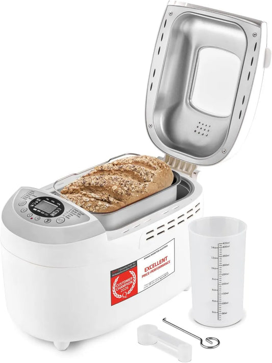 TZS First Austria, Chleb, 850 W, 12 programów, 1250 g, chleb maszyny, TZS 700- 1250 g, zegar, ciepłe trzymanie, biały 700-1250 g