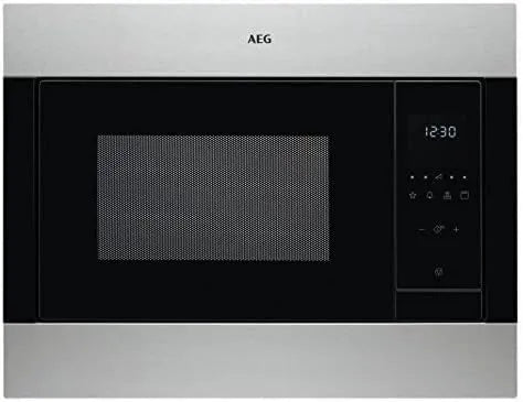AEG, kuchenka mikrofalowa MSB2548C- M, 595 x 460 x 471 mm, 23 l, dotyk, grill, rozmrażanie, stal nierdzewna, czarny, elektroniczny otwór MSB2548C-M