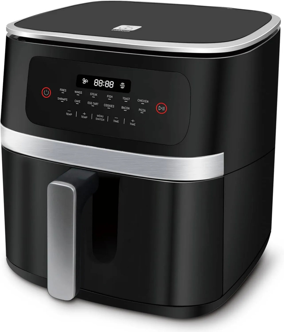 EXTRASTAR frytkownica beztłuszczowa, 7 l, 1800 W, dotyk, zegar, maksymalna temperatura 200°C