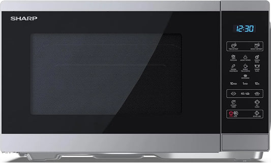 Sharp YC-MS252AE-S kuchenka mikrofalowa, 900 W, 11 poziomów, kuchenka mikrofalowa 25 litrów