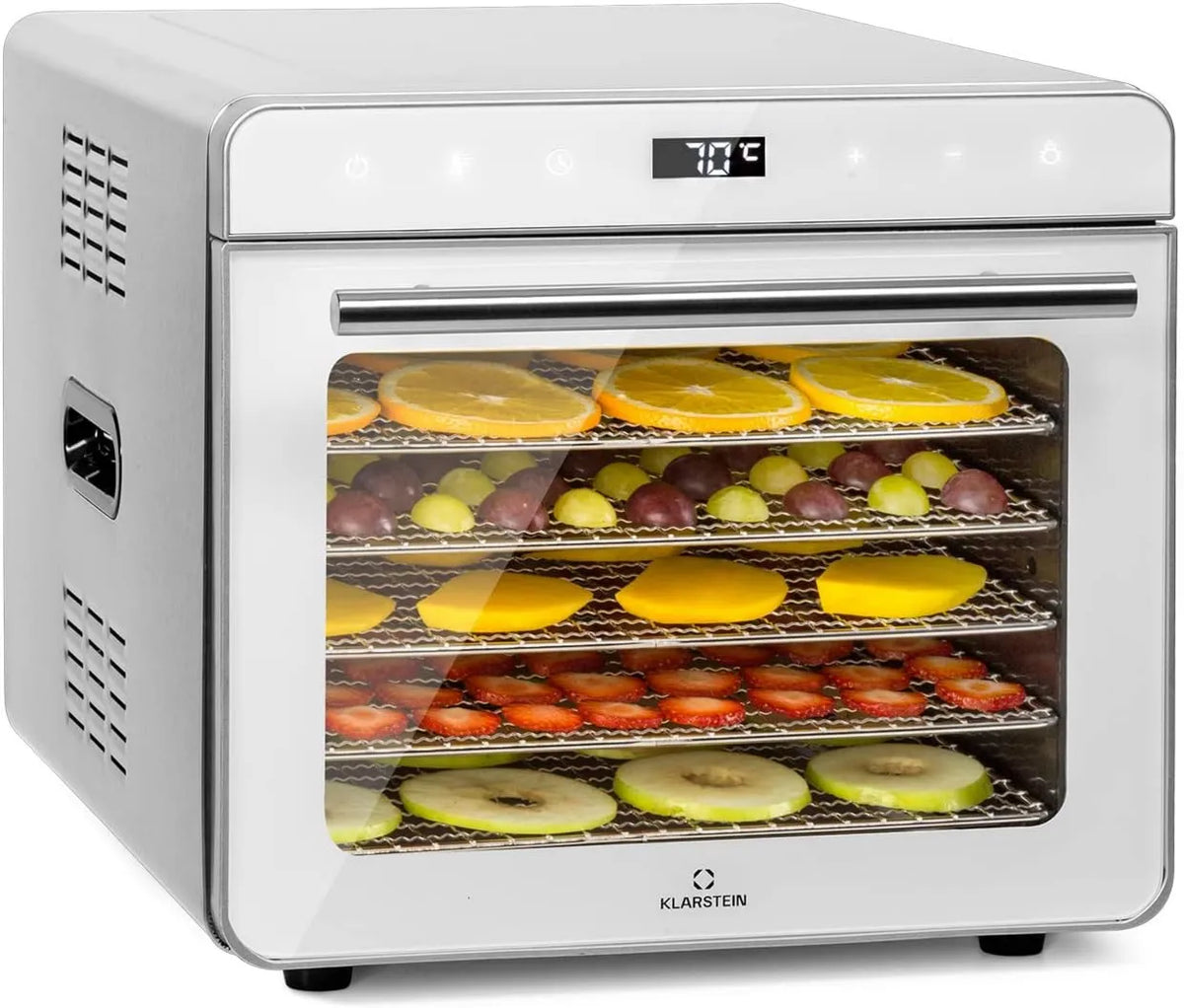 KLARSTEIN suszarka do żywności, 24H Elektryczny piekarnik, 700 W, licznik, grill