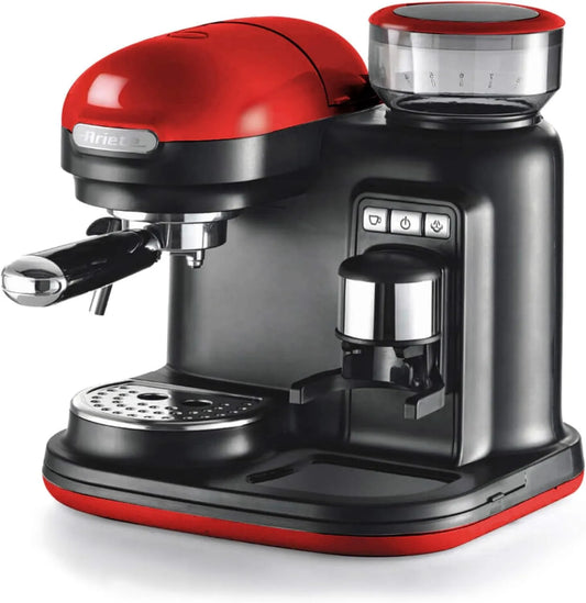 Ariete automatyczny ekspres do kawy, Maszyna do kawy, Młyn, 250 g, czerwony
