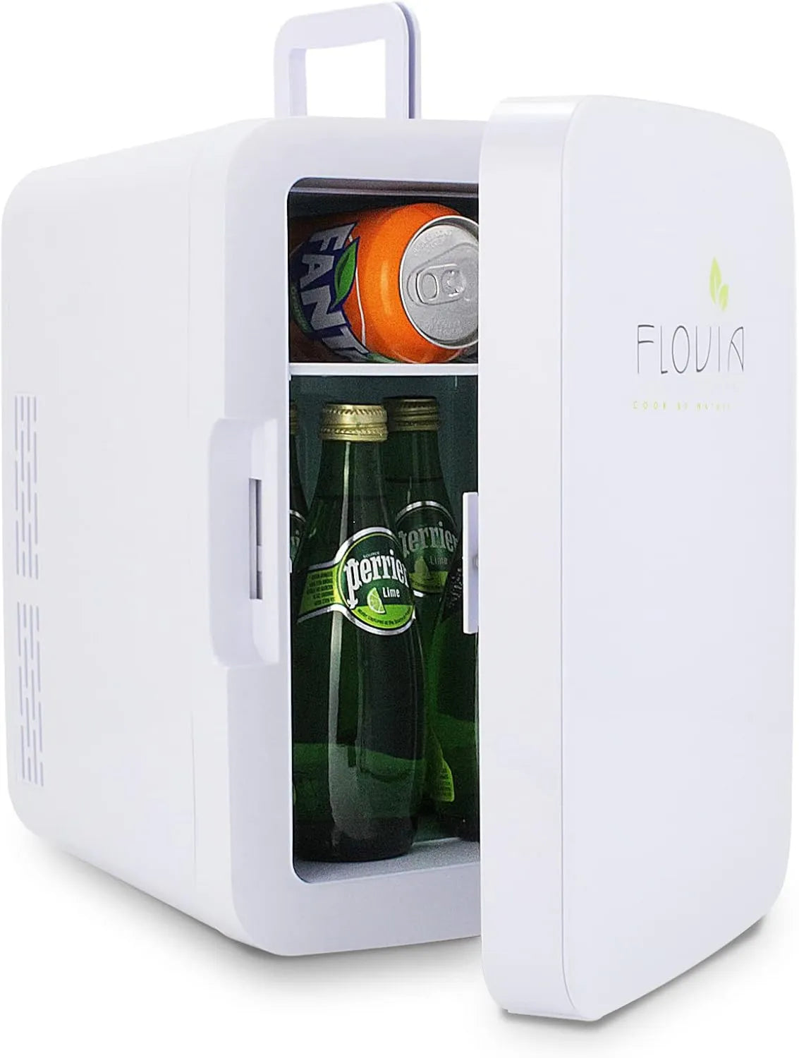 FLOVIA COOK BY NATURE minilodówka, Lodówka, 10 l, 220 V, Mini L, 11, cichy, DC 12 V samochód, cichy dla samochodów, biuro, sypialnia, ogród, podróże