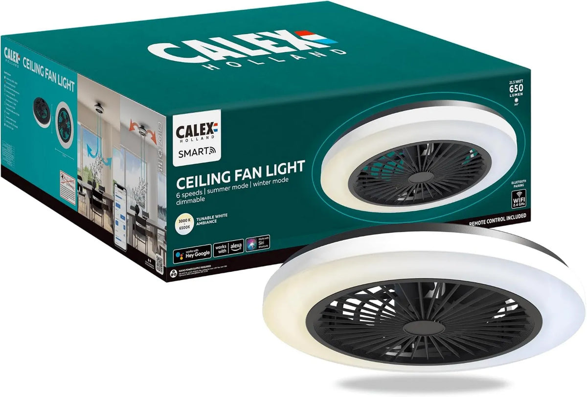 CALEX, Wentylator, 50 cm, 3000- 6500K, oświetlenie LED, App / Telecom, 6 prędkości 3000-6500K