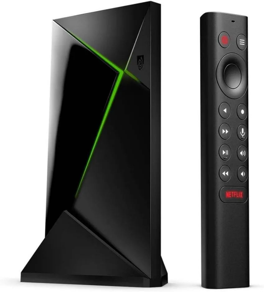 nVidia, Inteligentna telewizja, TV, 4K UHD, HDR, Android OS, Dolby Vision- Atmos, Upscaling Enhanced przez AI, Gry w chmurze GeForce TERAZ, Multimedia Player i