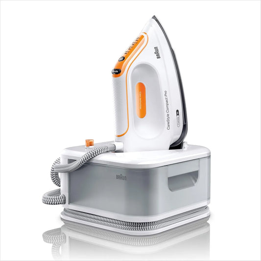 Braun, 1,5 l, 6 bar, 400 g, 2400 W, funkcja pary, CareStyle Compact Pro żelazko generujące parę, tryb iCareMode, pionowe parowanie