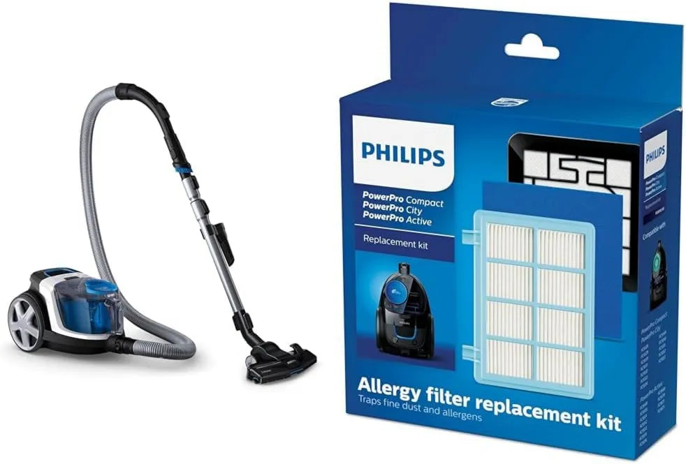 Philips FC9332/09 FC8010/02 odkurzacz, Filtr HEPA, 3000 PowerPro Compact Odkurzacz Bezworkowy, Klasa energetyczna A
