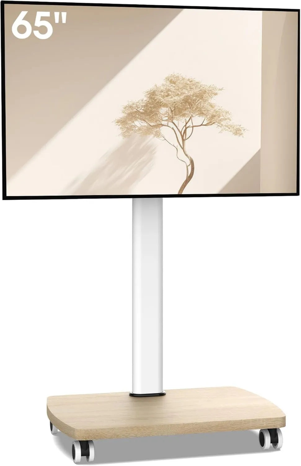 AOKCOS, MM- 1420 TV szafa, 65 cali, 400x400 mm, koła jezdne, 32- 65 Inch TV stojak - uchwyt na telewizor na piechotę Więcej Wysoka MM-1420