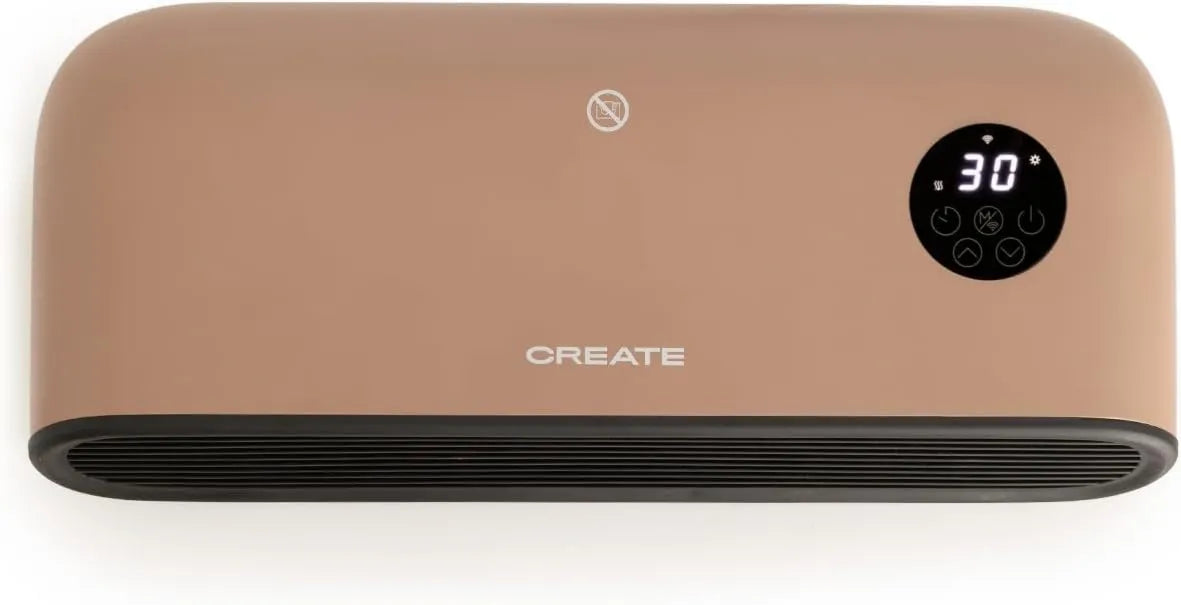 CREATE grzejnik elektryczny, Elektryczny grzejnik, 2000 W, WiFi, aplikacja, wyświetlacz LCD, do 20 m², 3 tryby