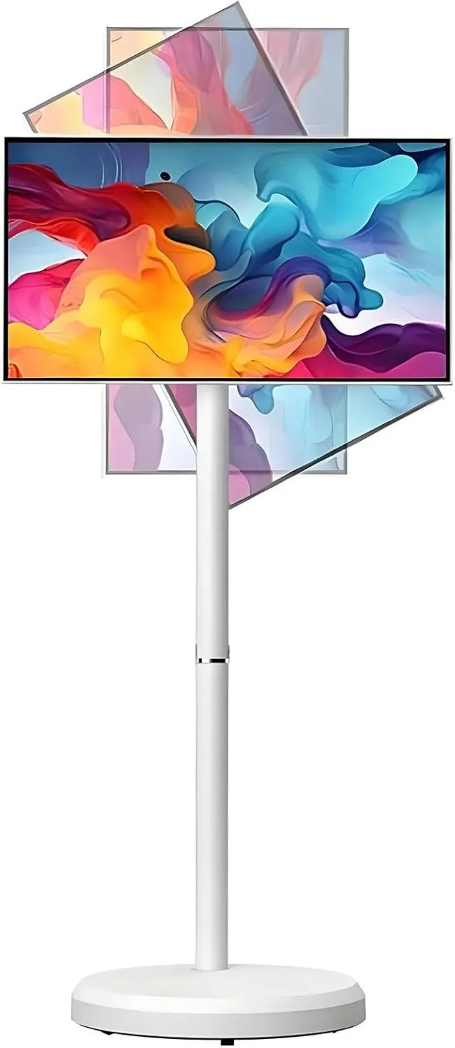 ZYLDDS, 21.5inch- 4 + 64 G TV szafa, 21, 5 cala, przenośne, poruszające się koła, dotyk, 21.5inch- 4 + 64 G kompletna rotacja, bezprzewodowa telewizja kablowa z kółkami 21.5inch-4