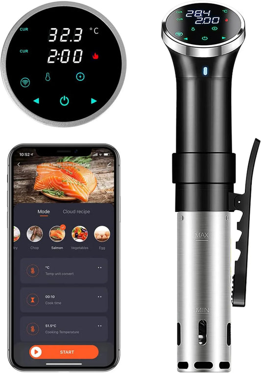 SURLABA, Naczynia kuchenne z piekarnikiem IPX7, 1100 W, 25 do 95°C, IP65, zegar, Wi-Fi