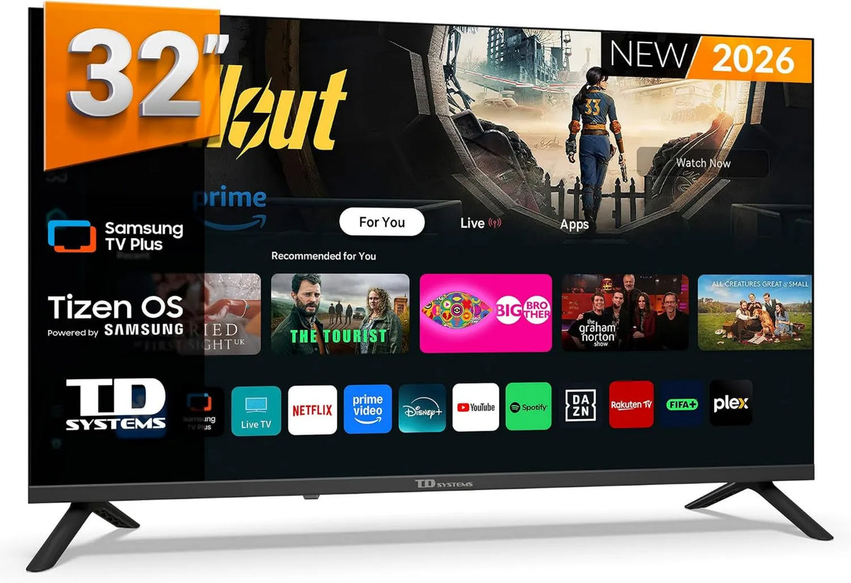 TD Systems, Samsung PRIME32C22TIZEN Smart TV, 32 cali, TV, HDR, Tizen OS, 0 Powered by